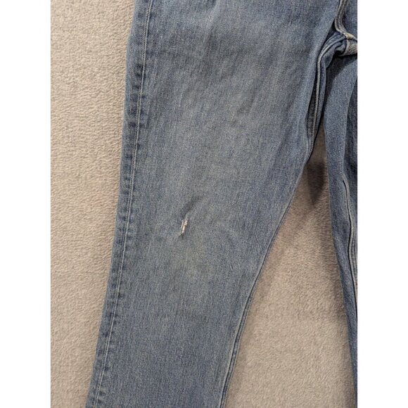 Abercrombie Fitch Jeans Womens Size 2 Blue Distressed '90s Straight High Rise - Picture 4 of 16